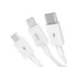 Кабель Baseus One-For-Three Fast Charging Data Cable 3.5A USB Type-A - USB Type-C/microUSB/Lightning (0.5 м, белый)
